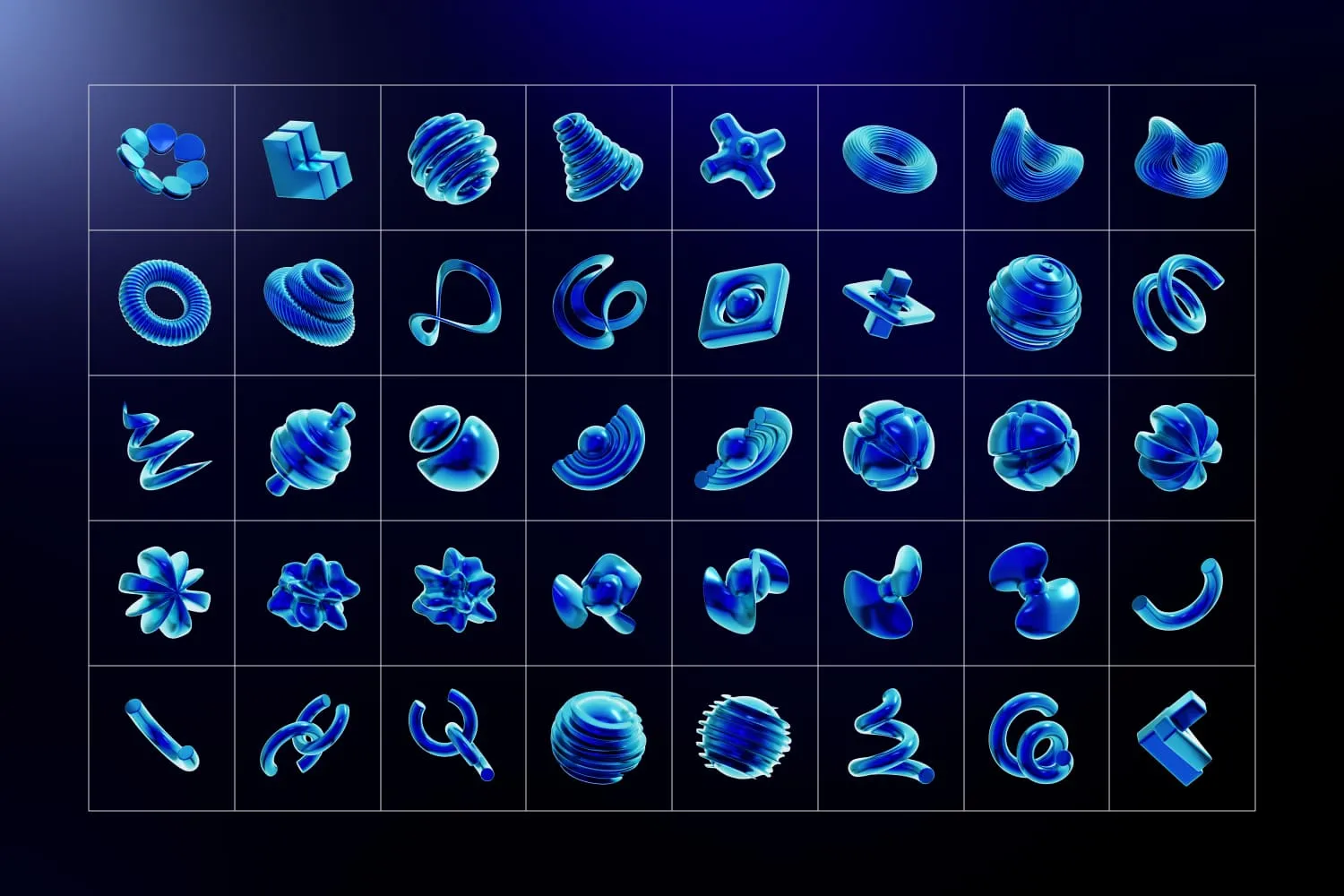 Blue Abstract Geometric Shapes - Image 13