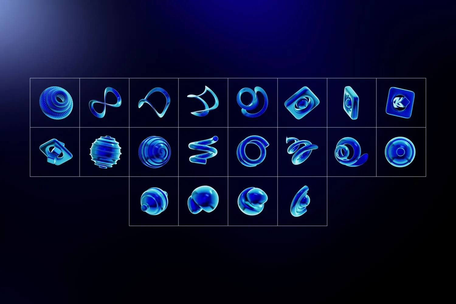 Blue Abstract Geometric Shapes - Image 18