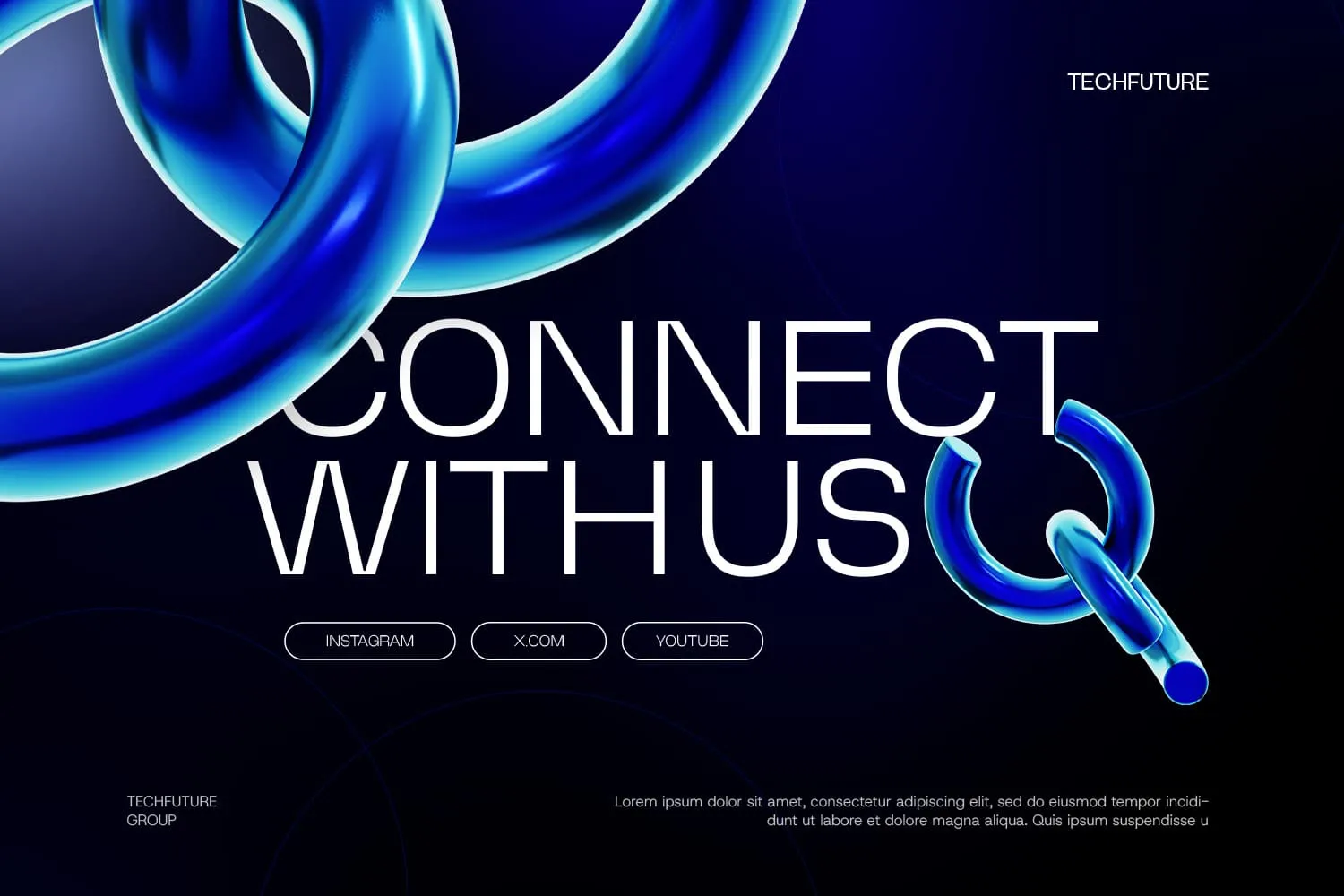 Blue Abstract Geometric Shapes - Image 3