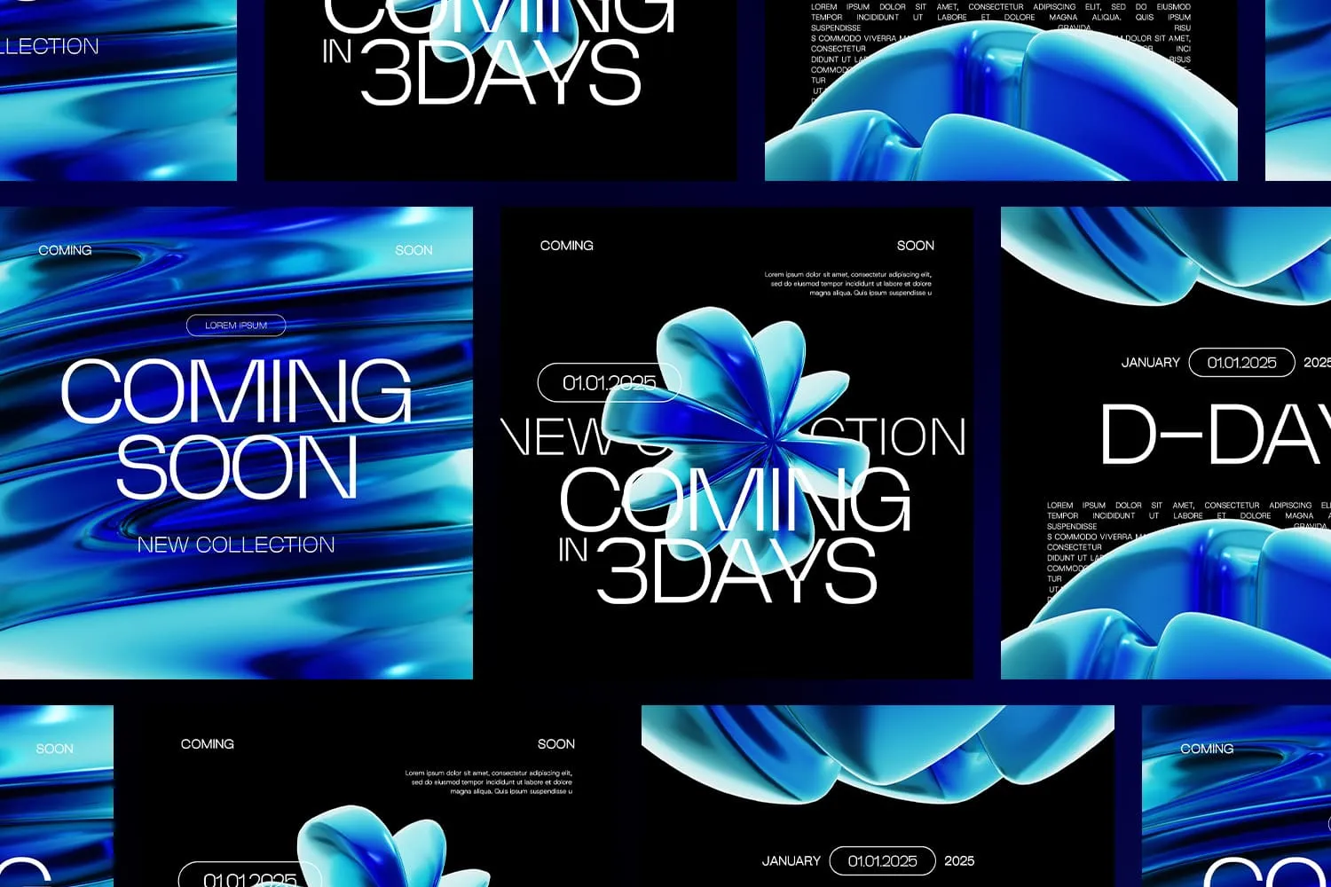 Blue Abstract Geometric Shapes - Image 15