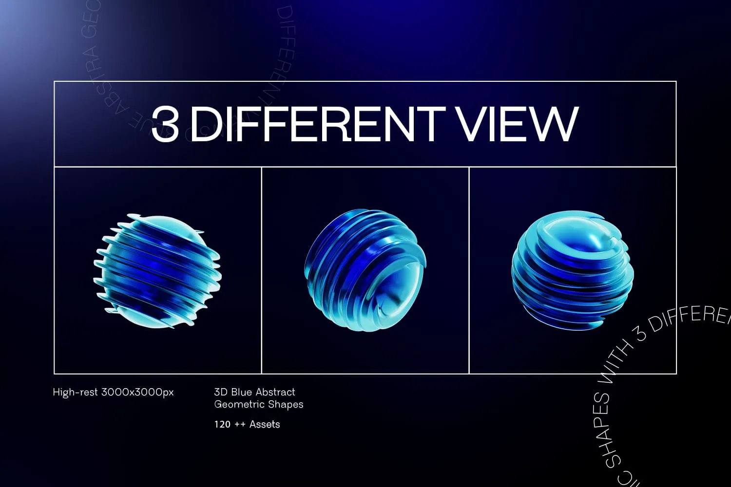 Blue Abstract Geometric Shapes - Image 4