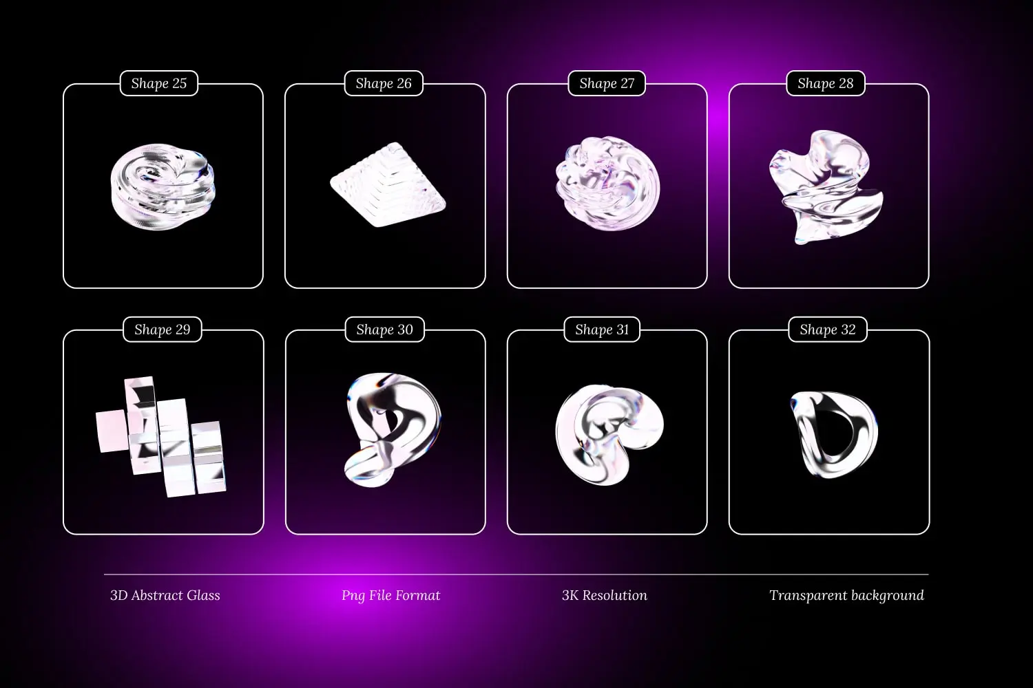3D Abstract Glass Shapes - Premium Assets for Designers - Image 11