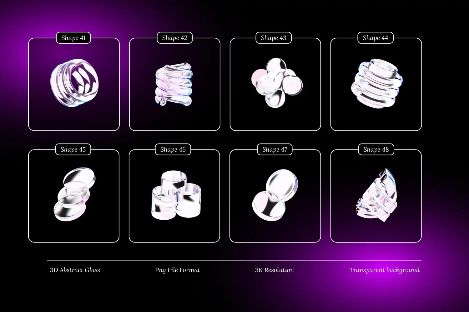 3D Abstract Glass Shapes - Premium Assets for Designers - Image 13