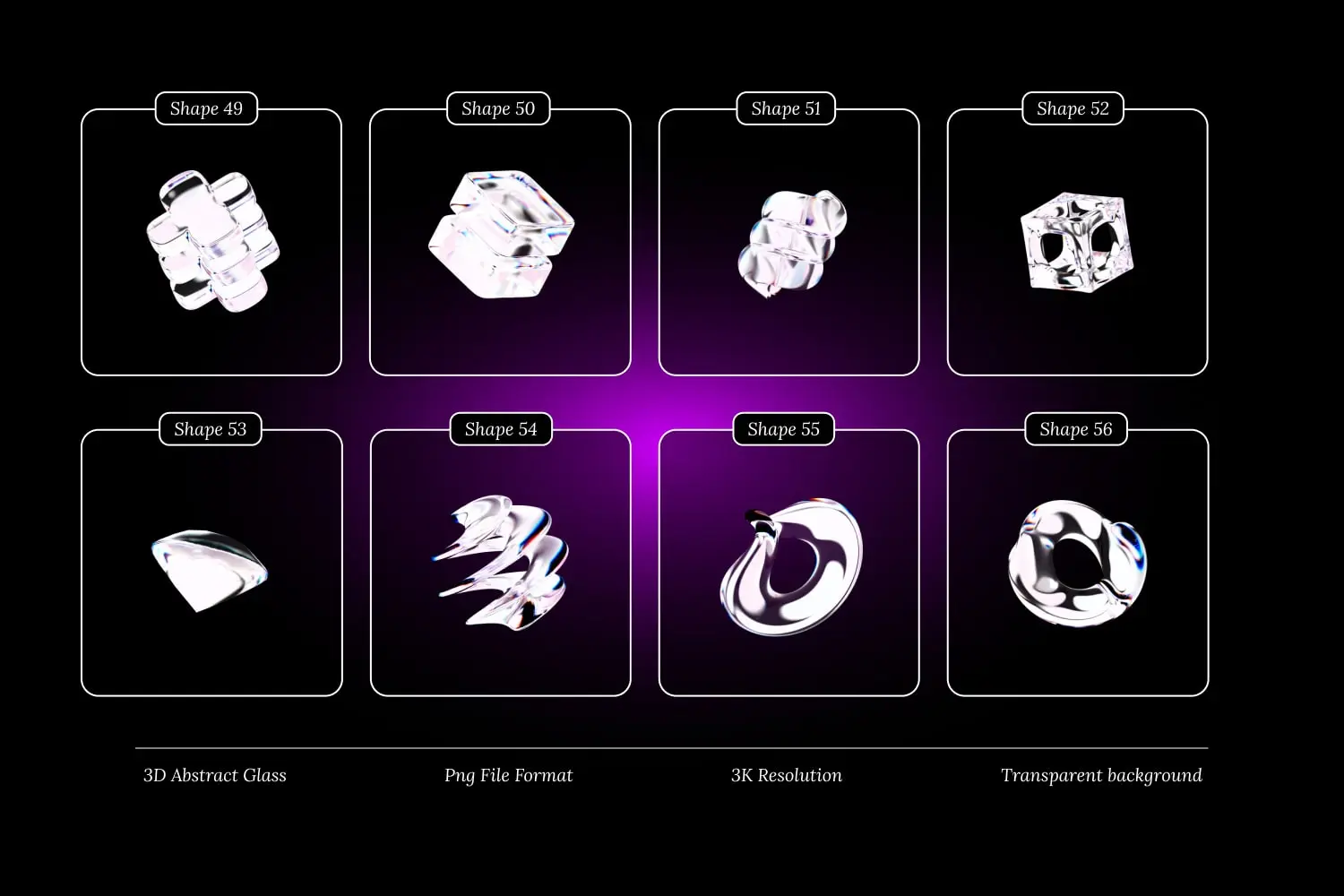 3D Abstract Glass Shapes - Premium Assets for Designers - Image 16