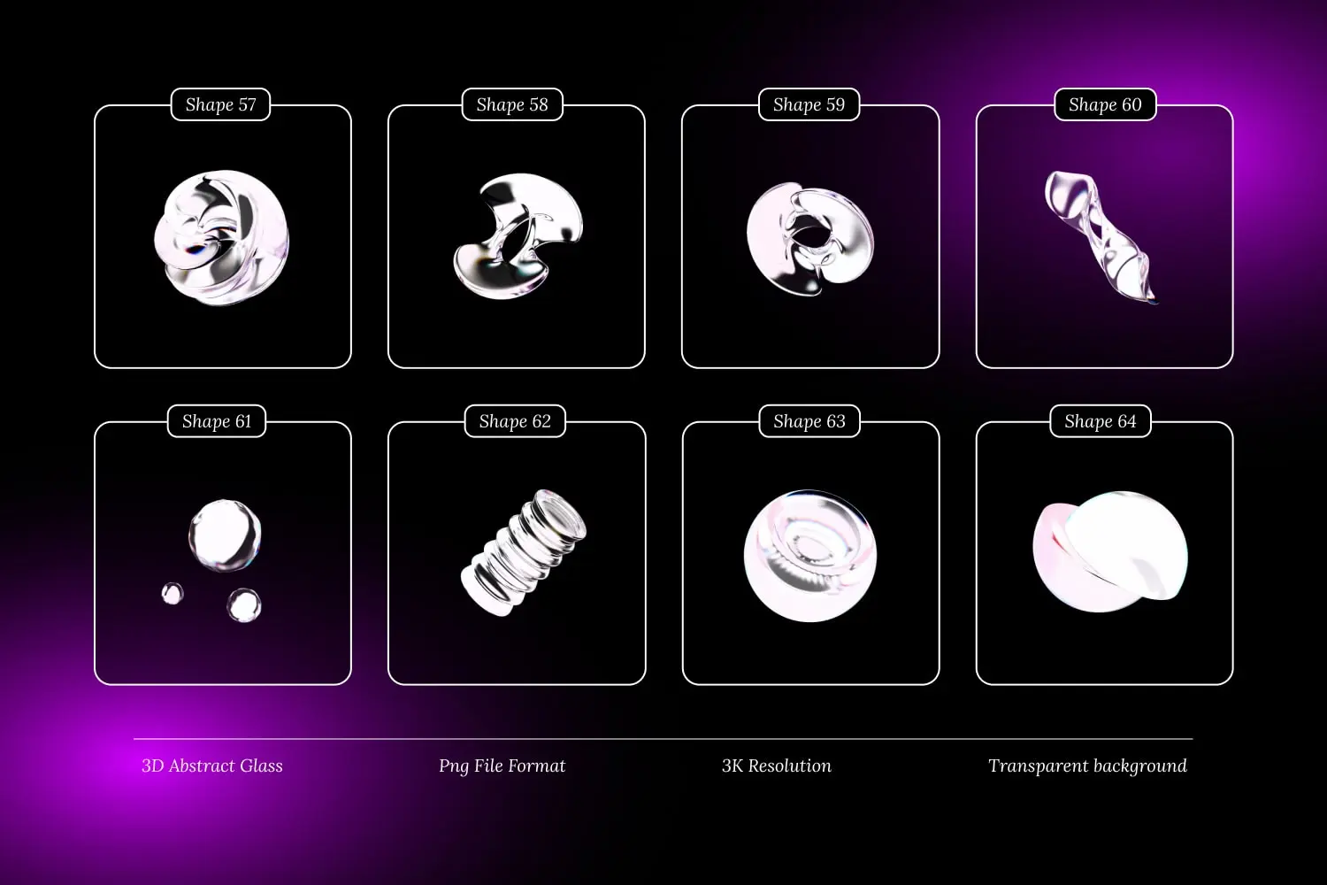 3D Abstract Glass Shapes - Premium Assets for Designers - Image 17