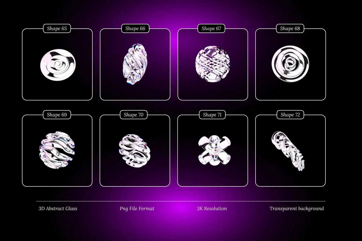 3D Abstract Glass Shapes - Premium Assets for Designers - Image 18