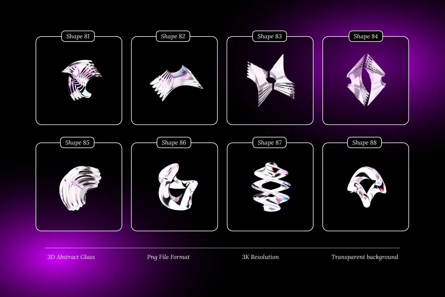 3D Abstract Glass Shapes - Premium Assets for Designers - Image 23