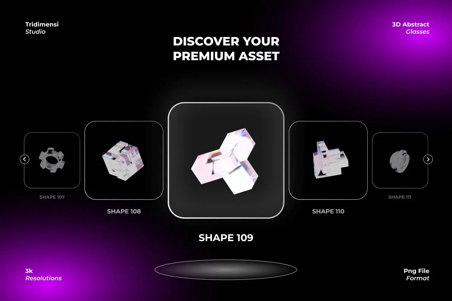 3D Abstract Glass Shapes - Premium Assets for Designers - Image 25