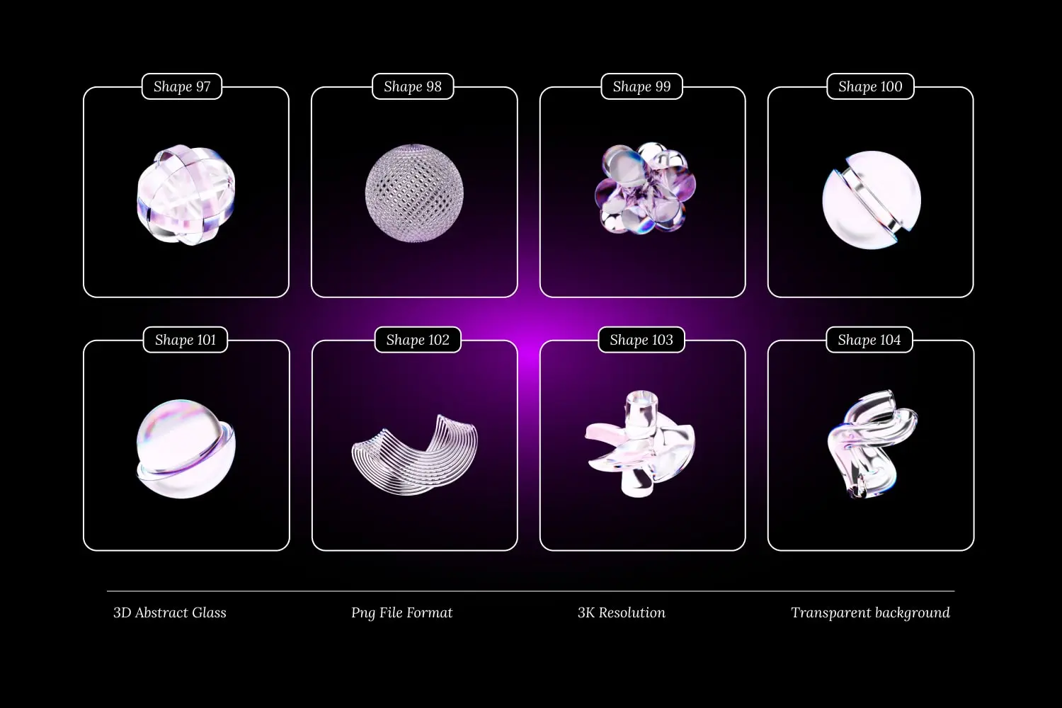 3D Abstract Glass Shapes - Premium Assets for Designers - Image 26