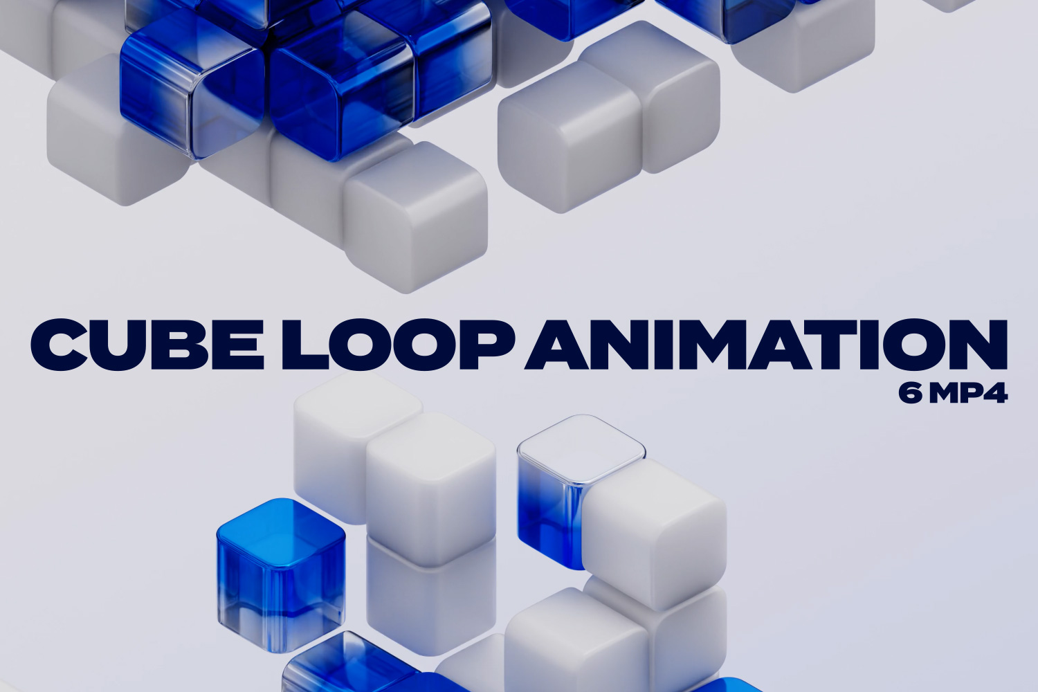 3D Cube Loop Animation – 6 Seamless MP4 Animations in 4K for UI Design ...