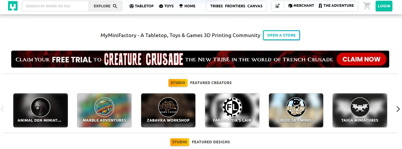MyMiniFactory 3D Model Marketplace 