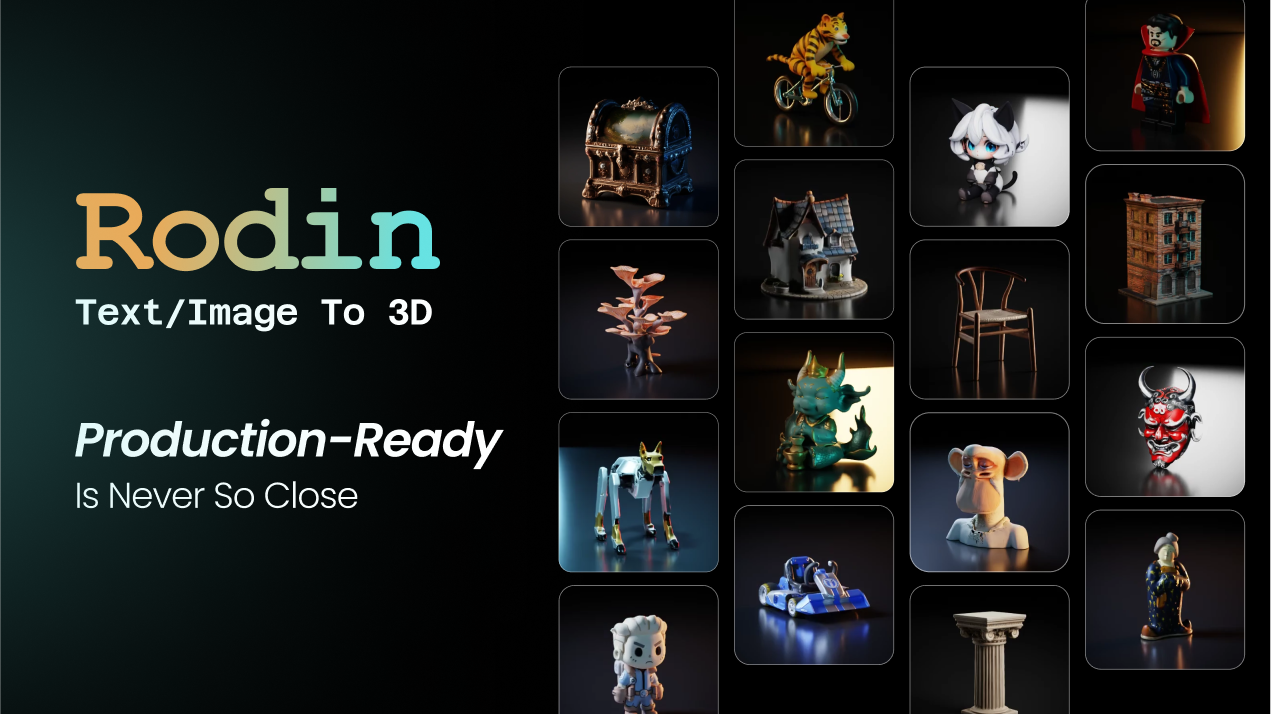 Rodin's AI-generated 3D assets