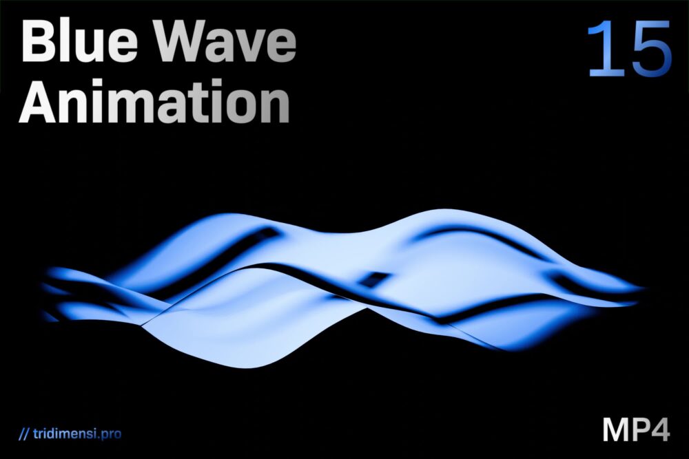 Blue Wave Loop Animation in 4K