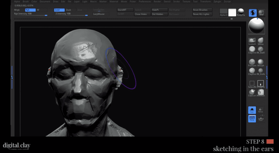 Sculpting in ZBrush