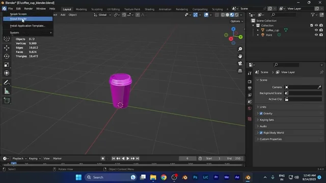 About Blender Pop-up