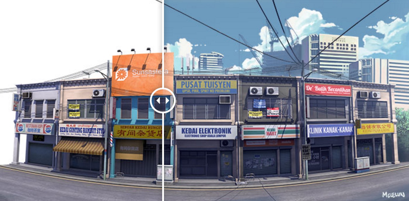 Rendering Before and After