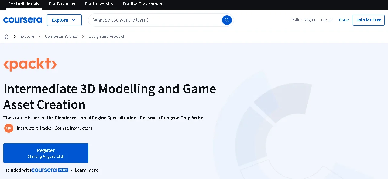 intermediate 3D course