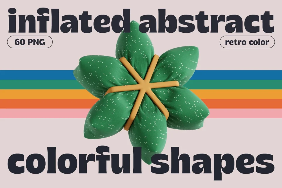 3. Inflated Abstract Colorful Shapes