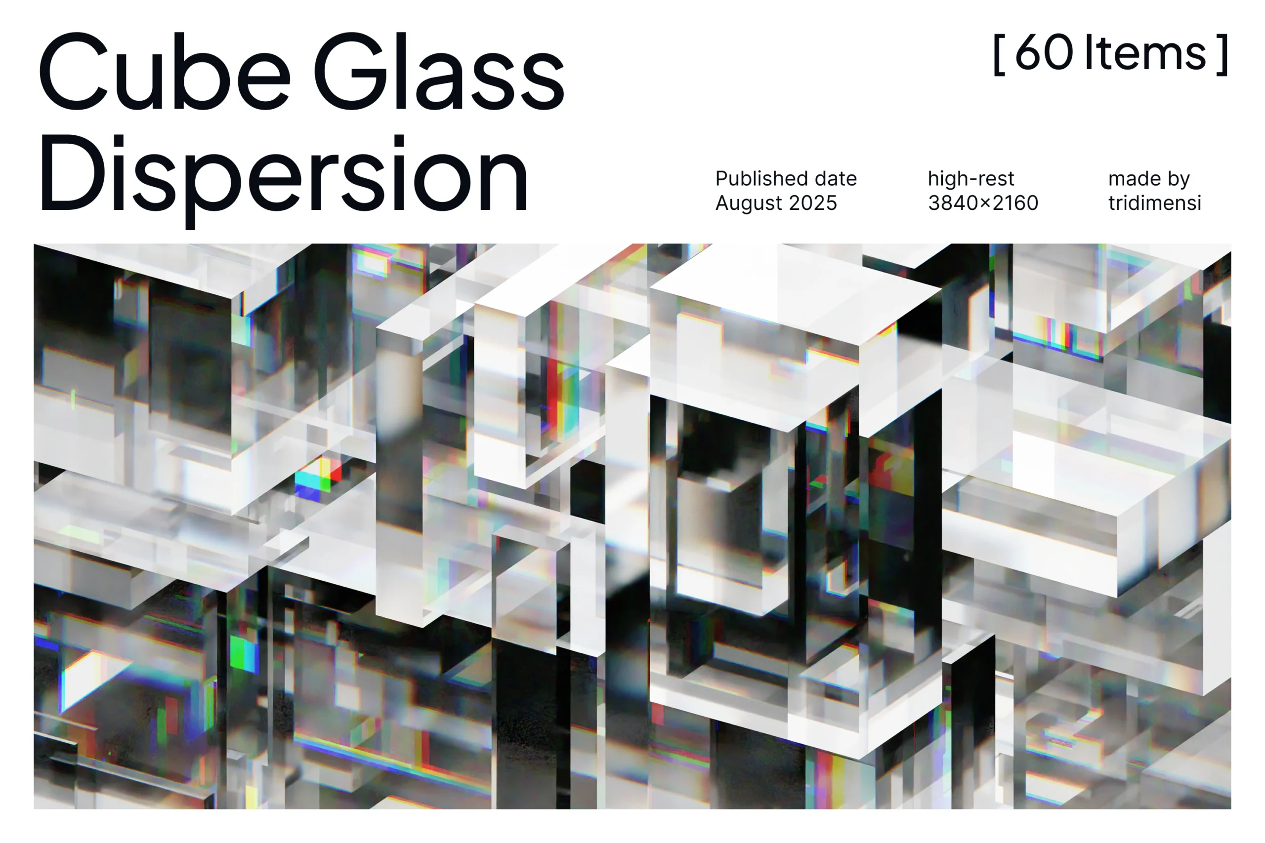 cube glass dispersion 3D Glass Dispersion Background - Image 1