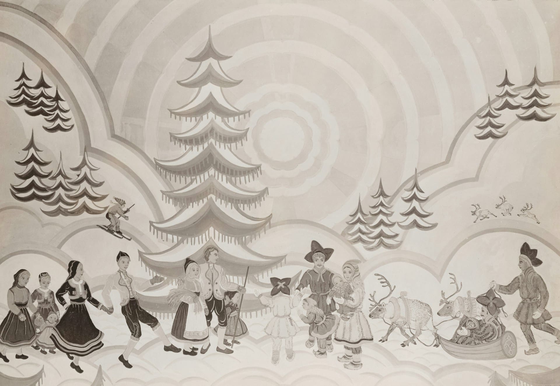 artistic illustration of Christmas Eve