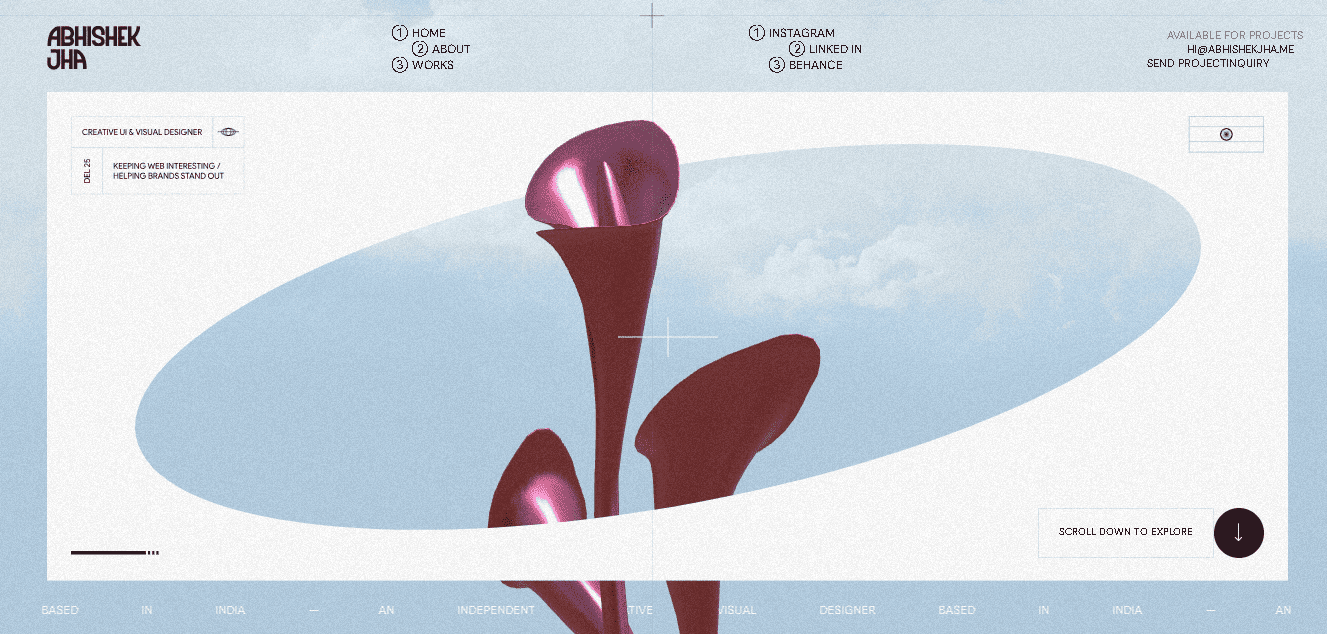 Website Portfolio with Depth