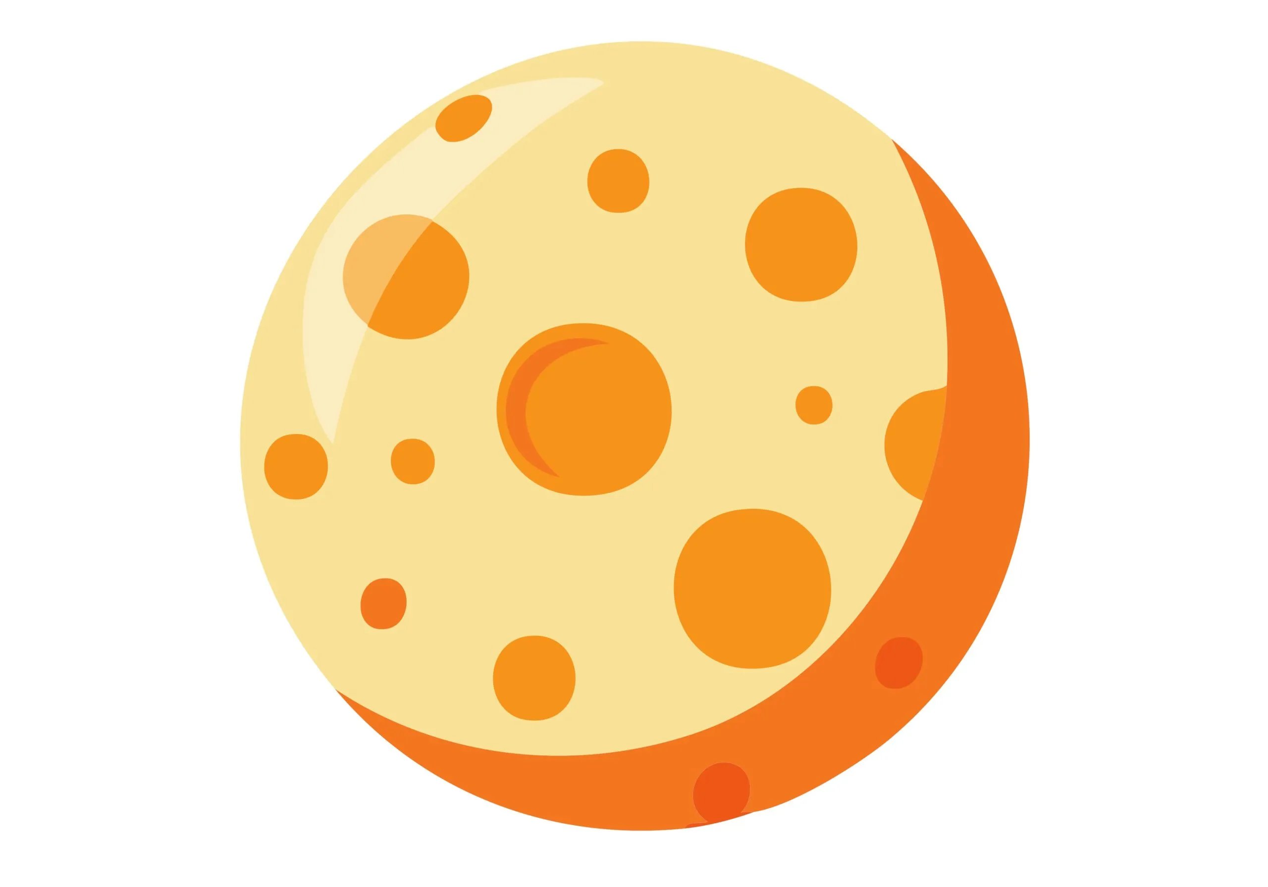 Circular Cheese Illustration