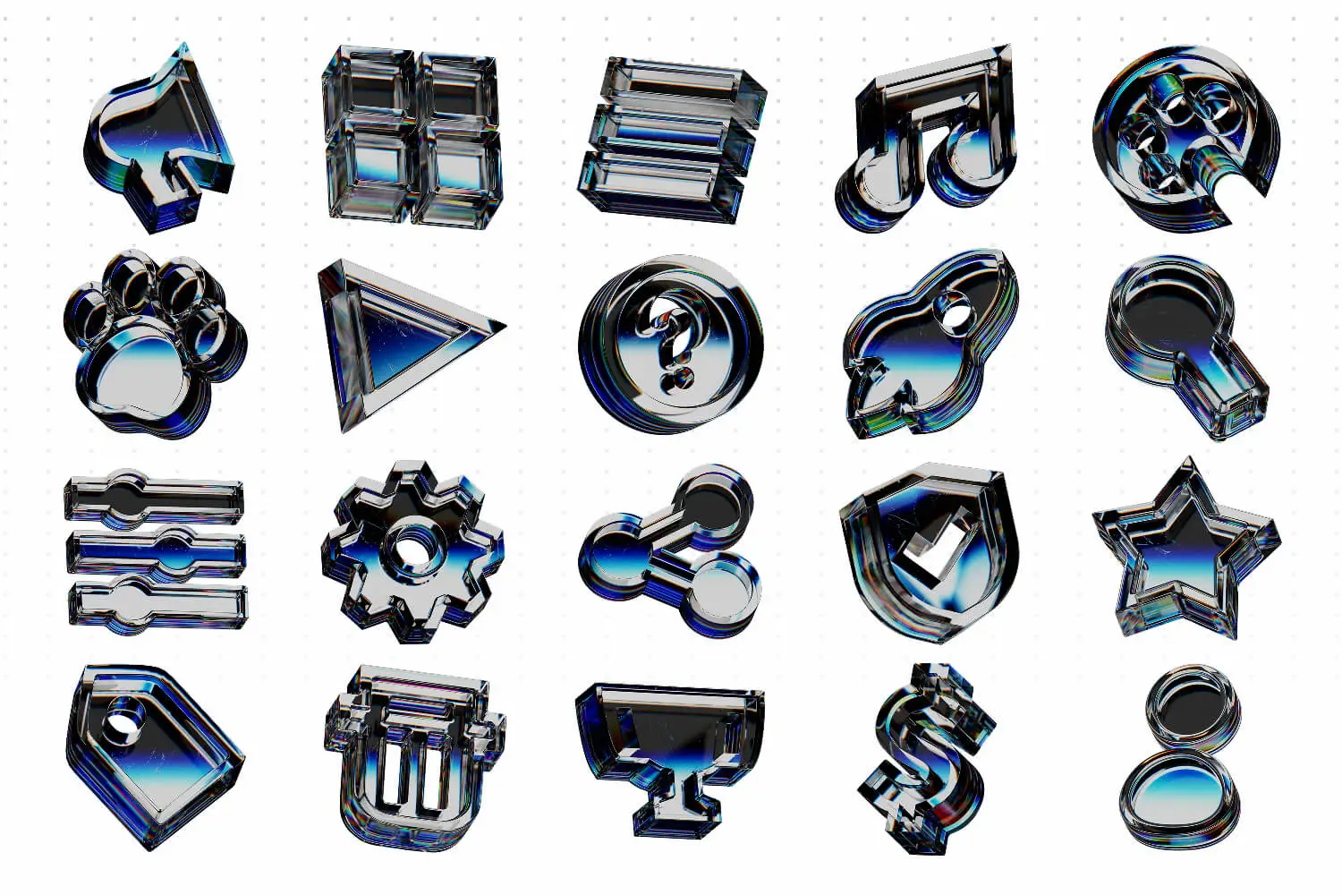 UI Glass Dispersion – 50 PNG 3D Icons - Image 8