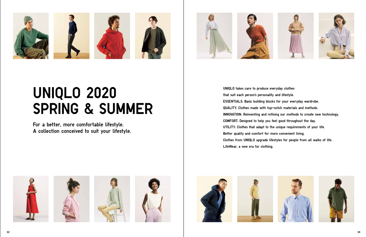 UNIQLO 2020 Spring & Summer brochure