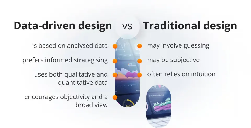 Key difference between data-driven design and traditional design