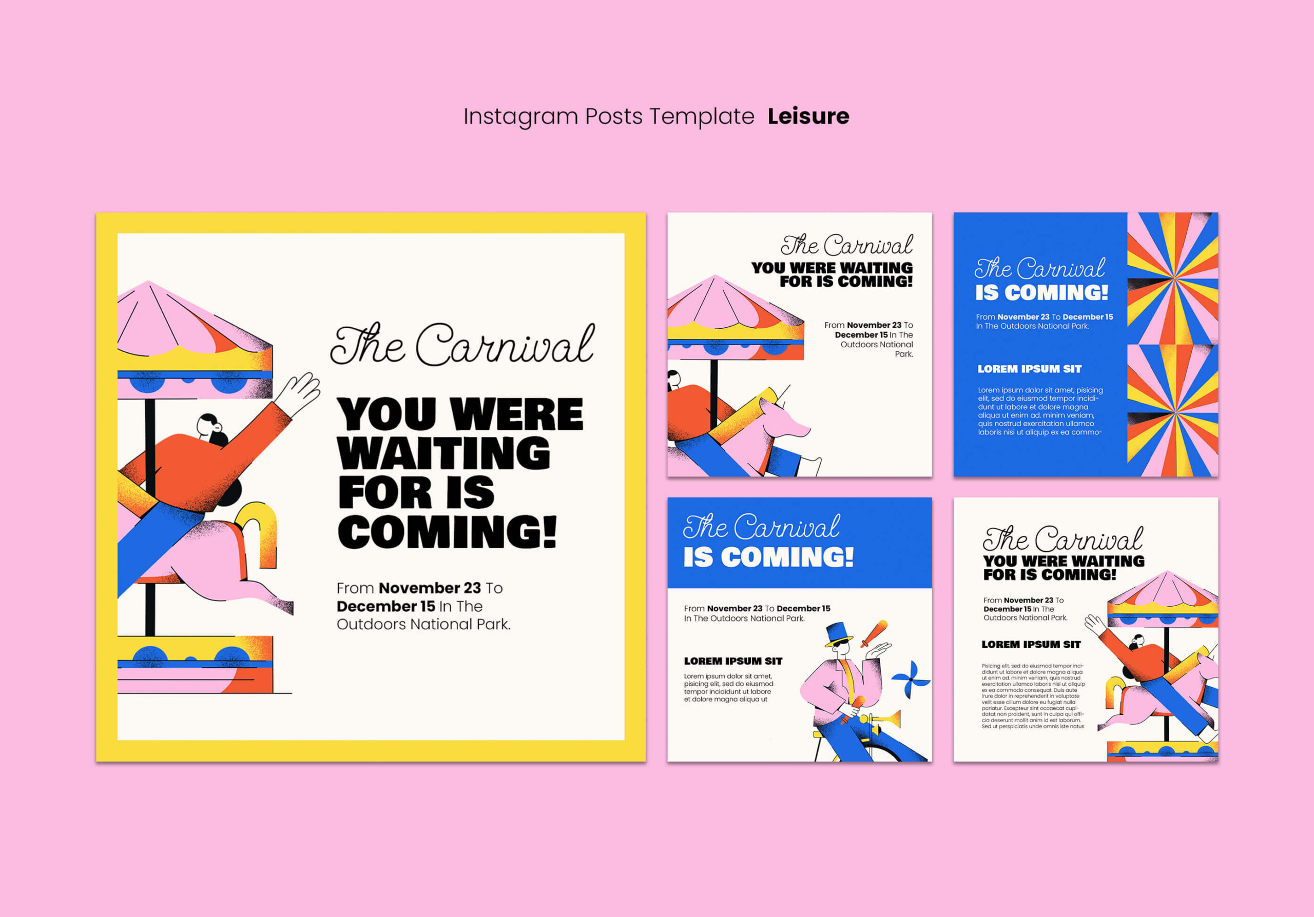 Instagram post template