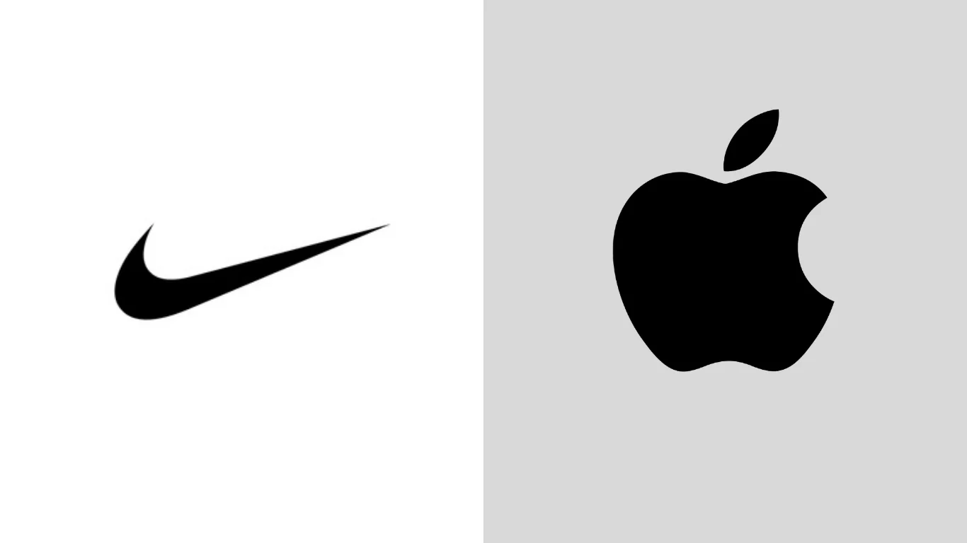Nike’s swoosh and Apple’s bitten apple