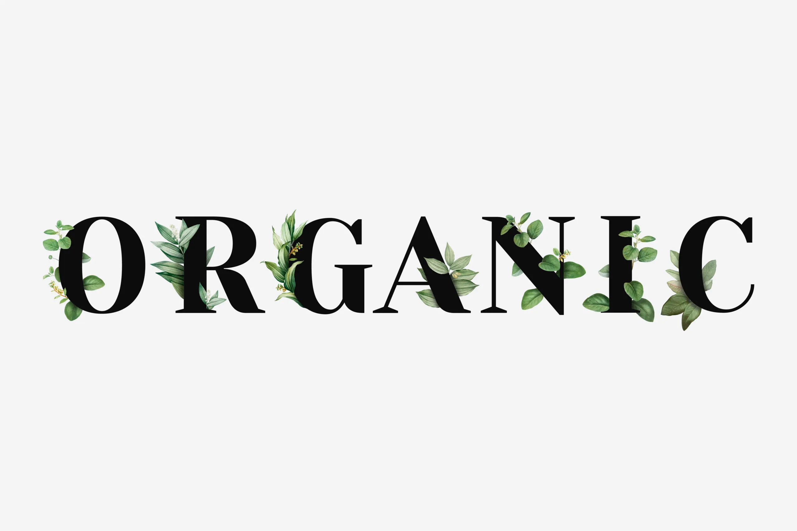 Botanical typography example