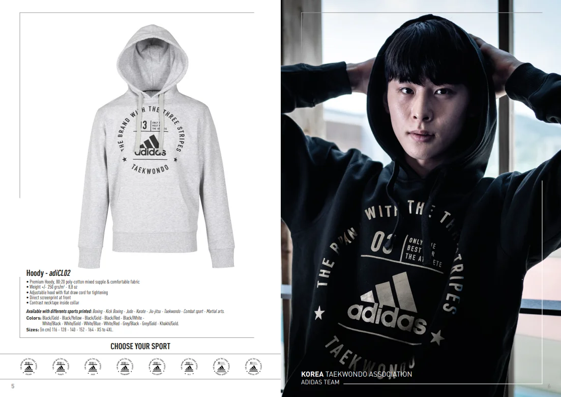 Adidas brochure Taekwondo hoodie