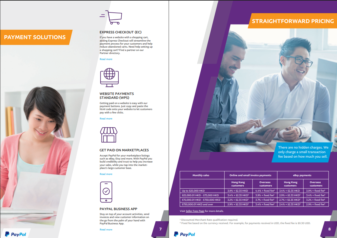 PayPal’s online brochure