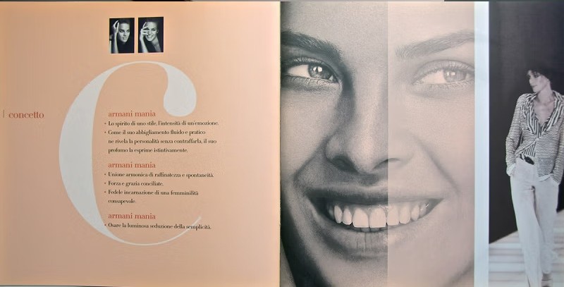 Giorgio Armani brochure example