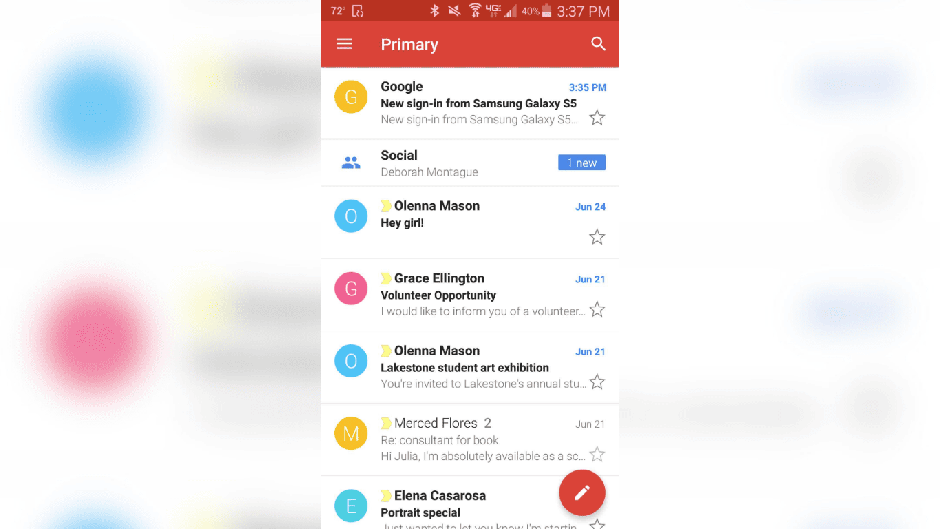 Gmail’s interface
