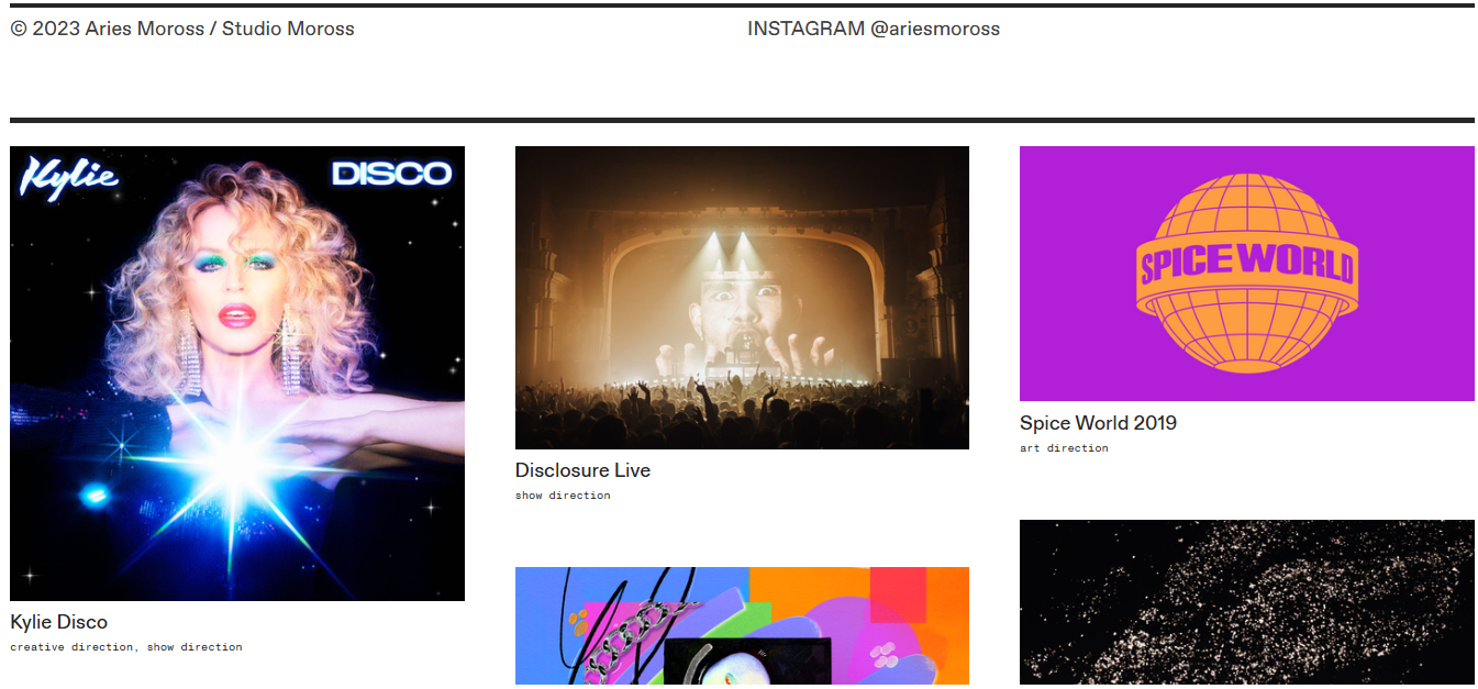 Aries Moross website