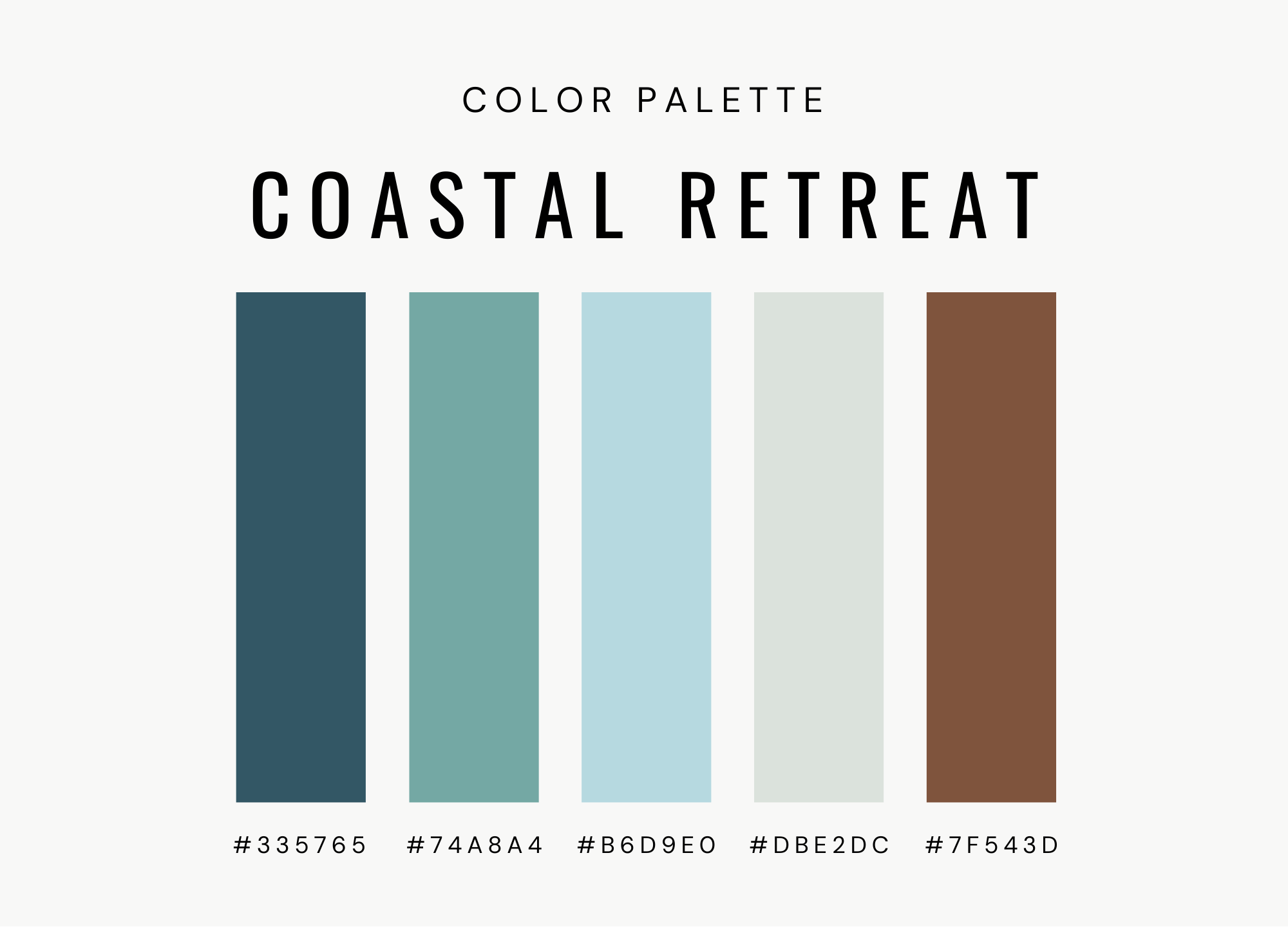 Simple color palettes for a website