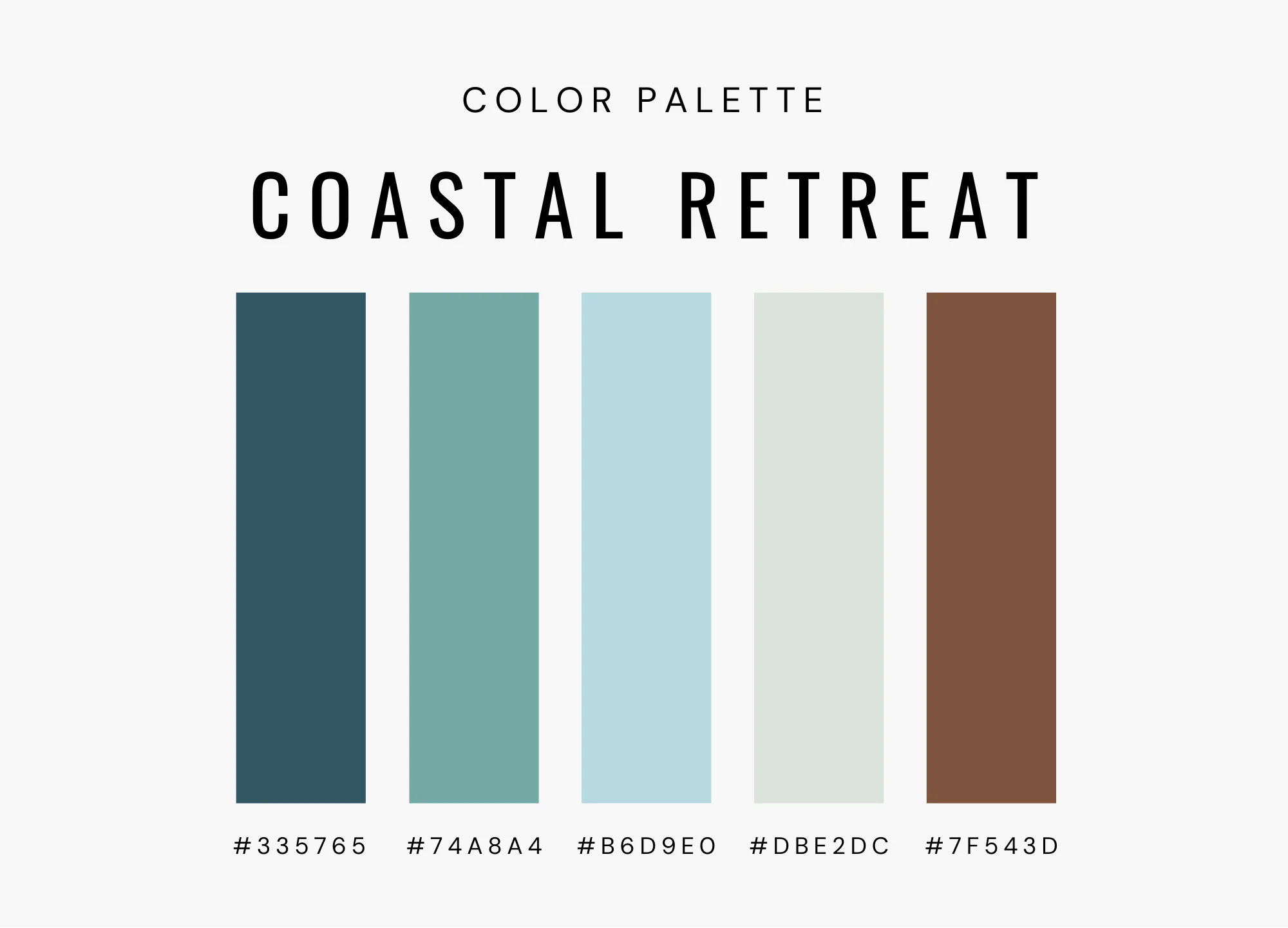 Simple color palettes for a website