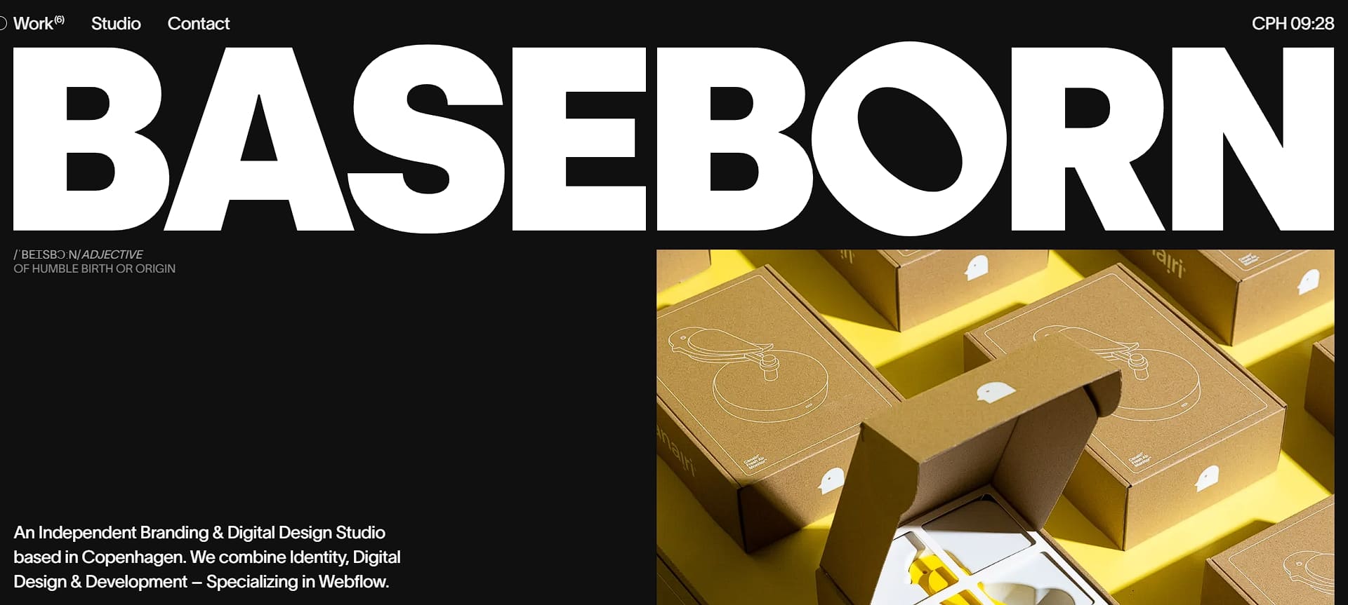 Baseborn Studio’s homepage