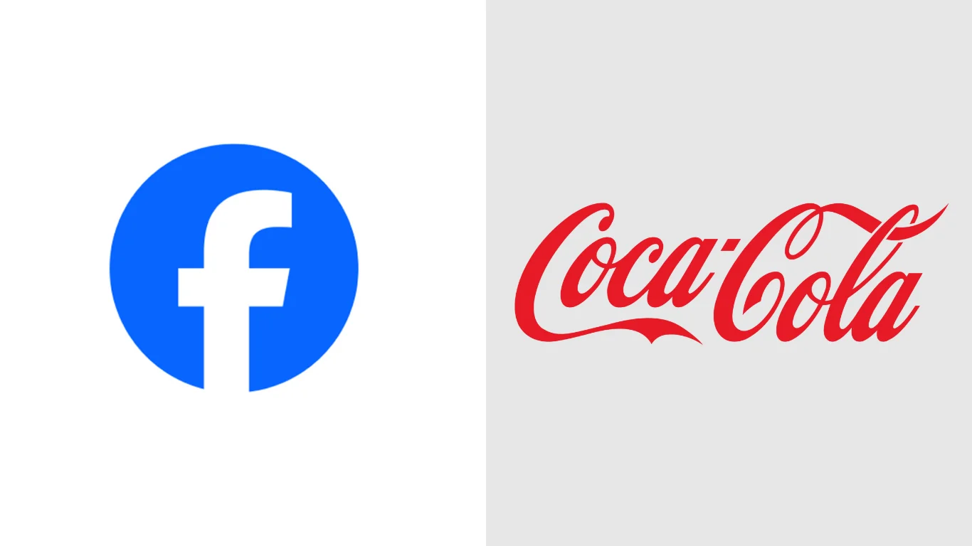 Facebook and Coca-Cola’s logo