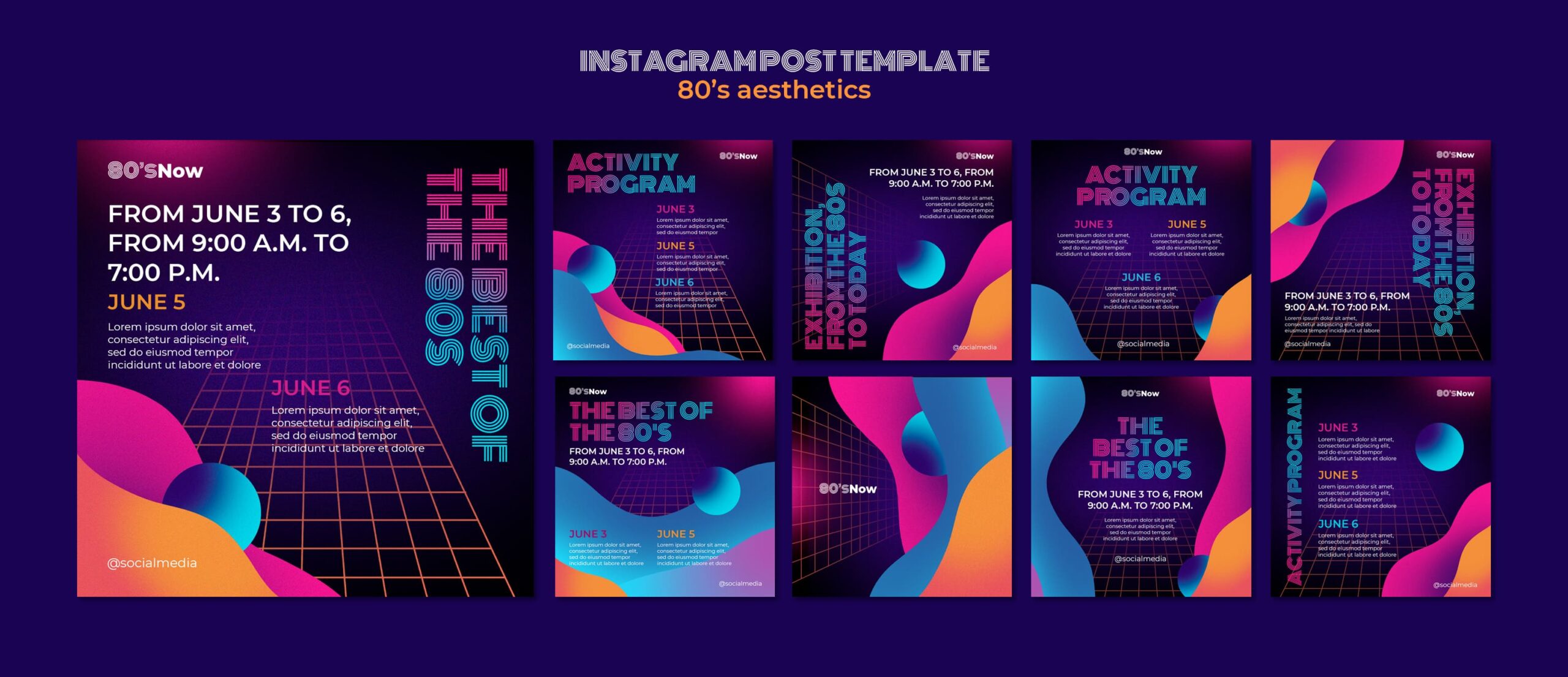 Vintage and Futuristik Neon Design