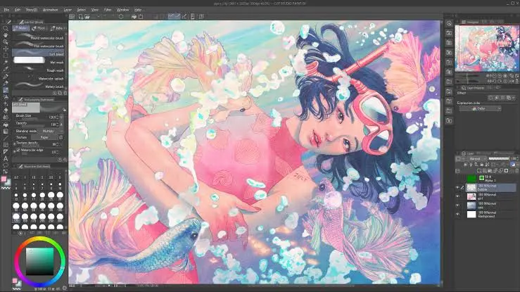 Clip Studio Paint interface