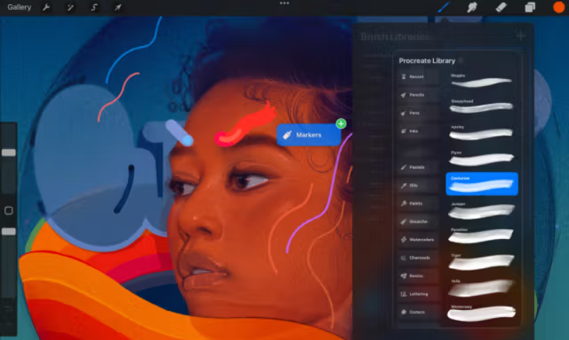 Procreate app interface