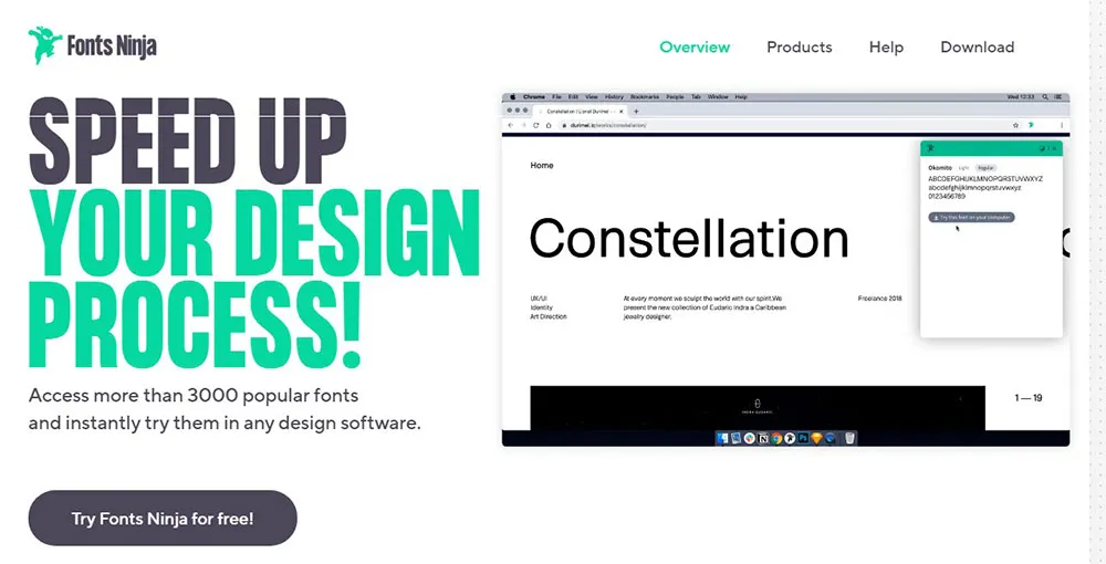 Startup homepage example