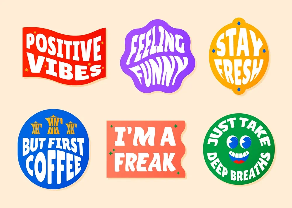 Typography Stickers 