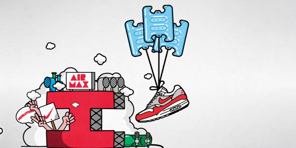 Nike animated ads with motion graphics