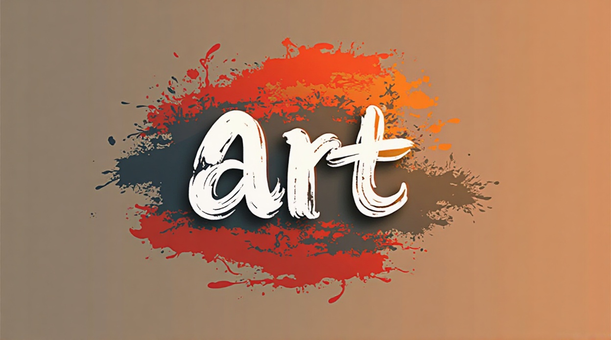Create an art gallery logo featuring brushstroke icons and simple typography.