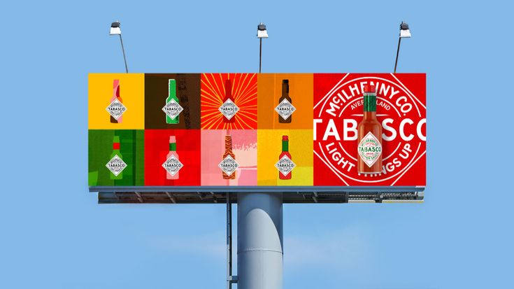 Still image billboard mockup for sauce products
