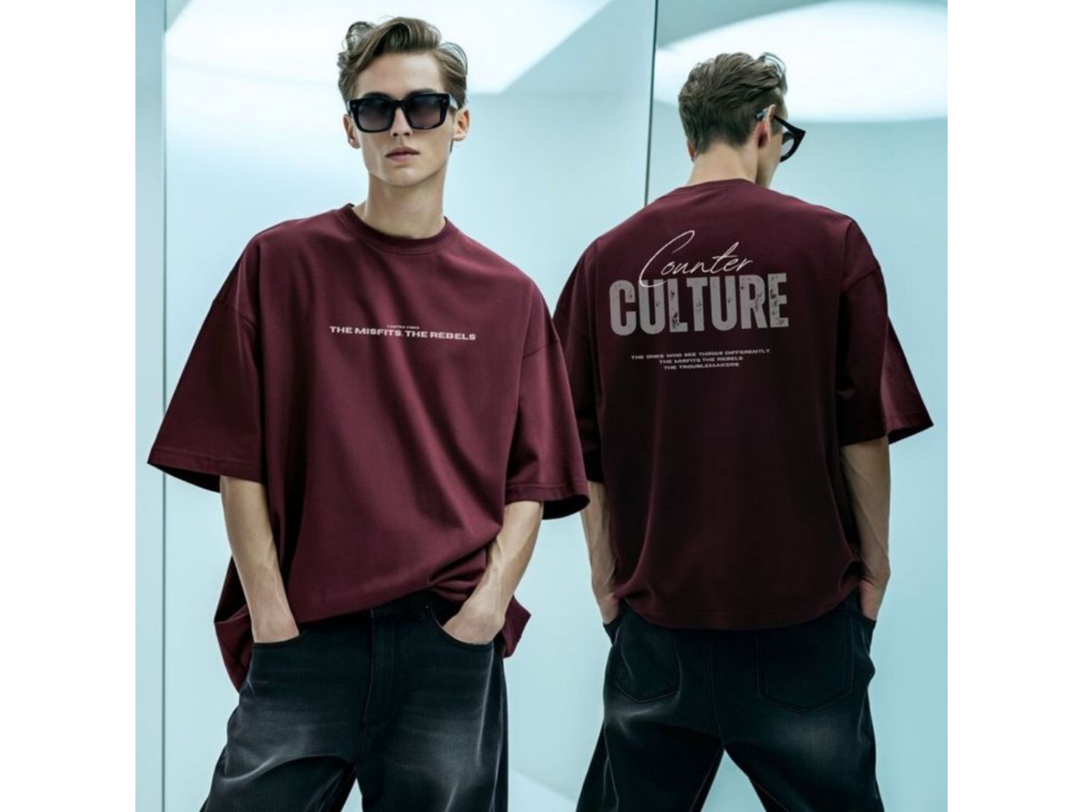 Example of apparel mockups with different angles